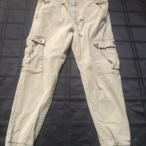 Silver Jeans Co Jogger Stretch Drawstring Cargo Cuff Pants Mens Size Large